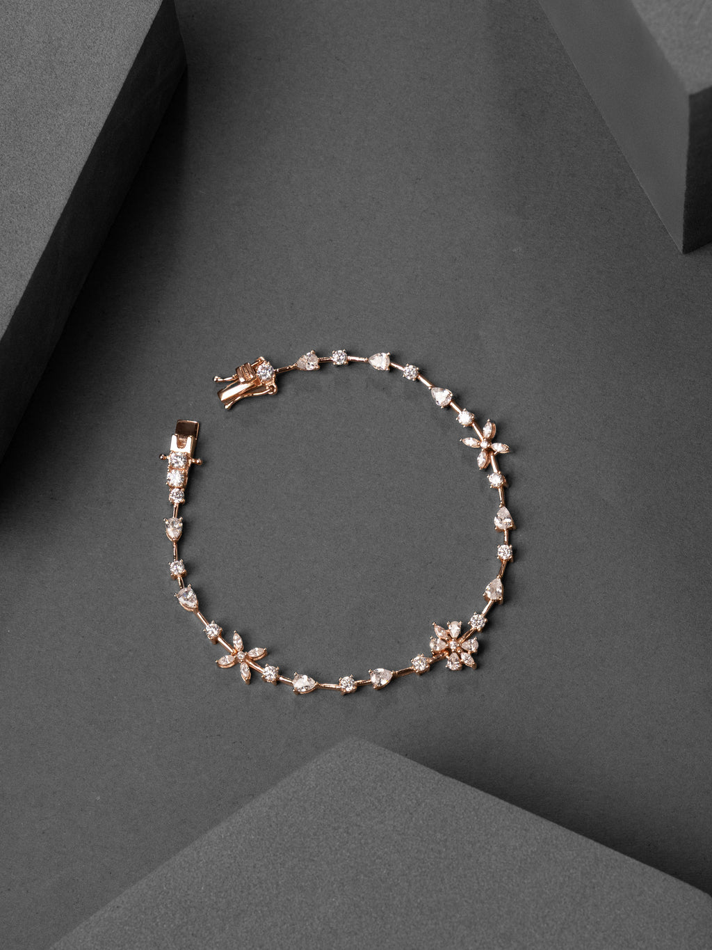 The Fleur Rosé Silver Bracelet