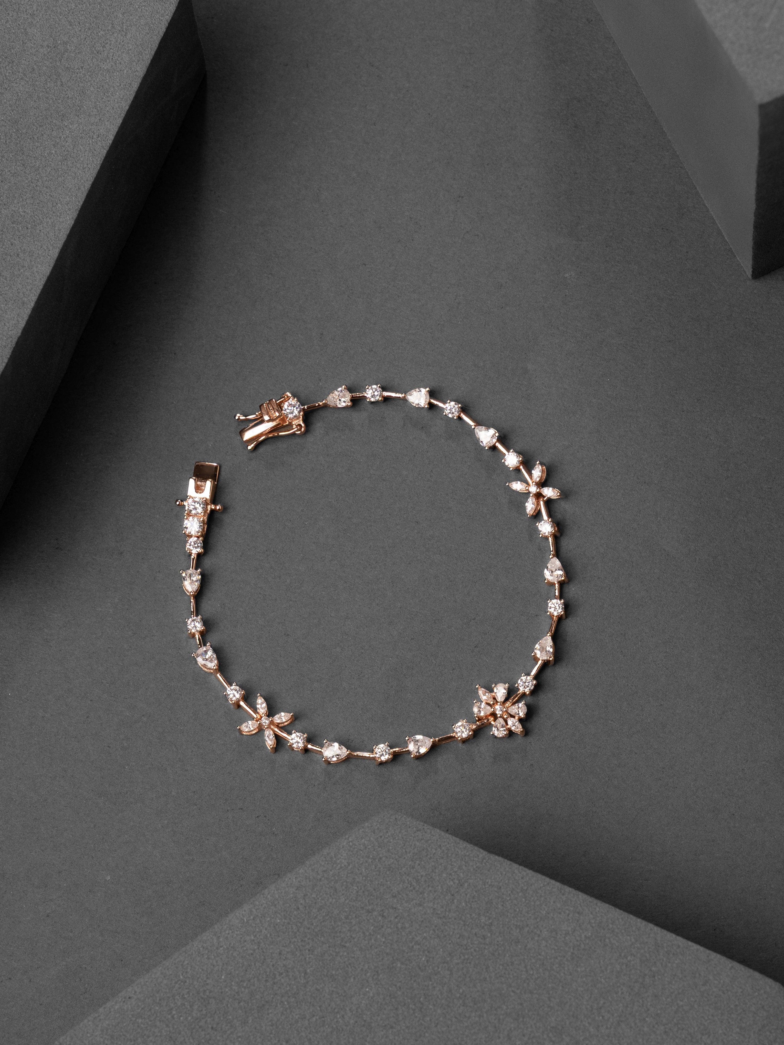 The Fleur Rosé Silver Bracelet