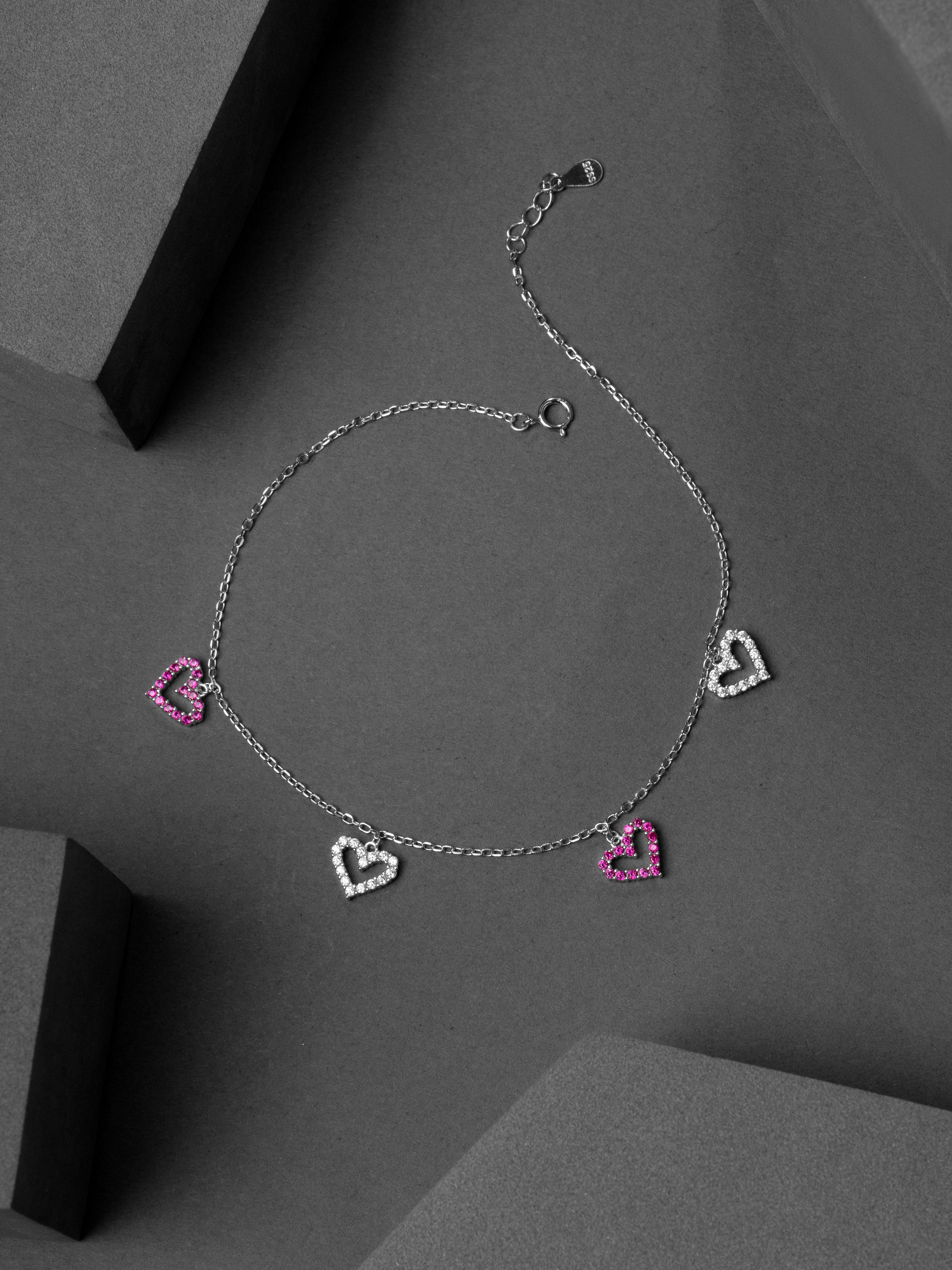 Dual Heart Anklet