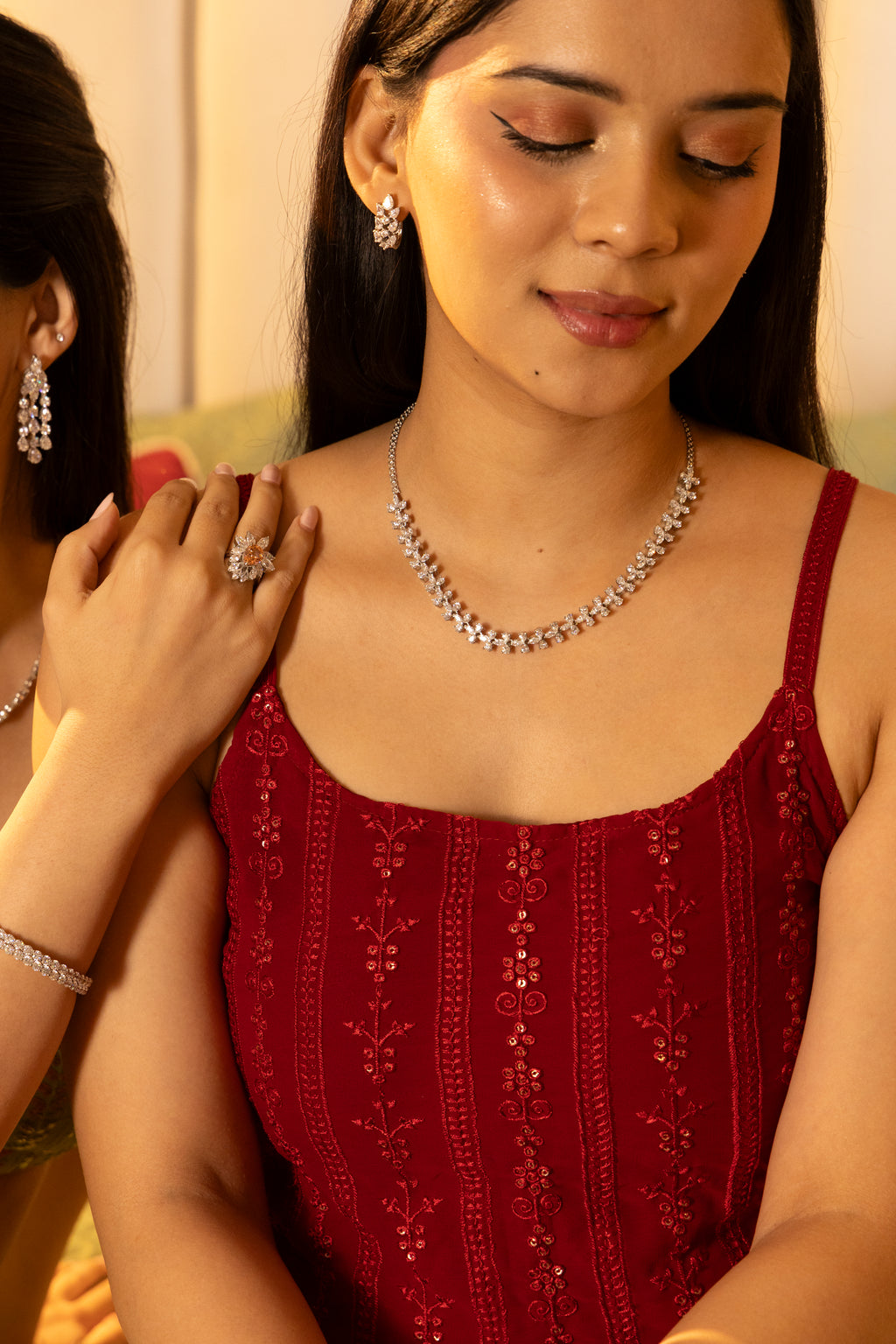 Elara Marquise Cluster Earrings