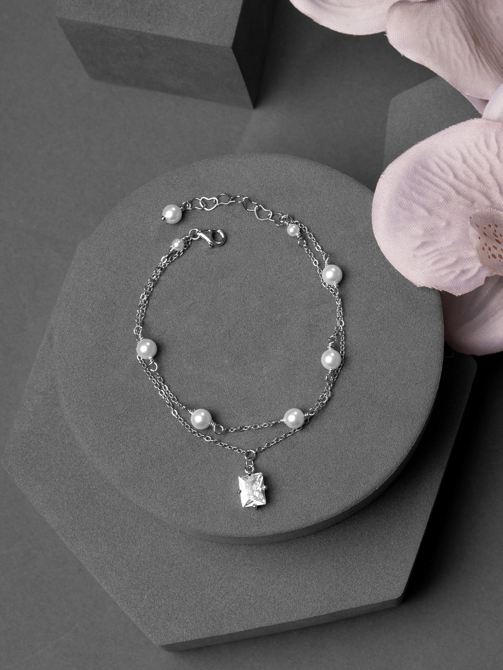 Jovira Dual Chain Pearl Bracelet