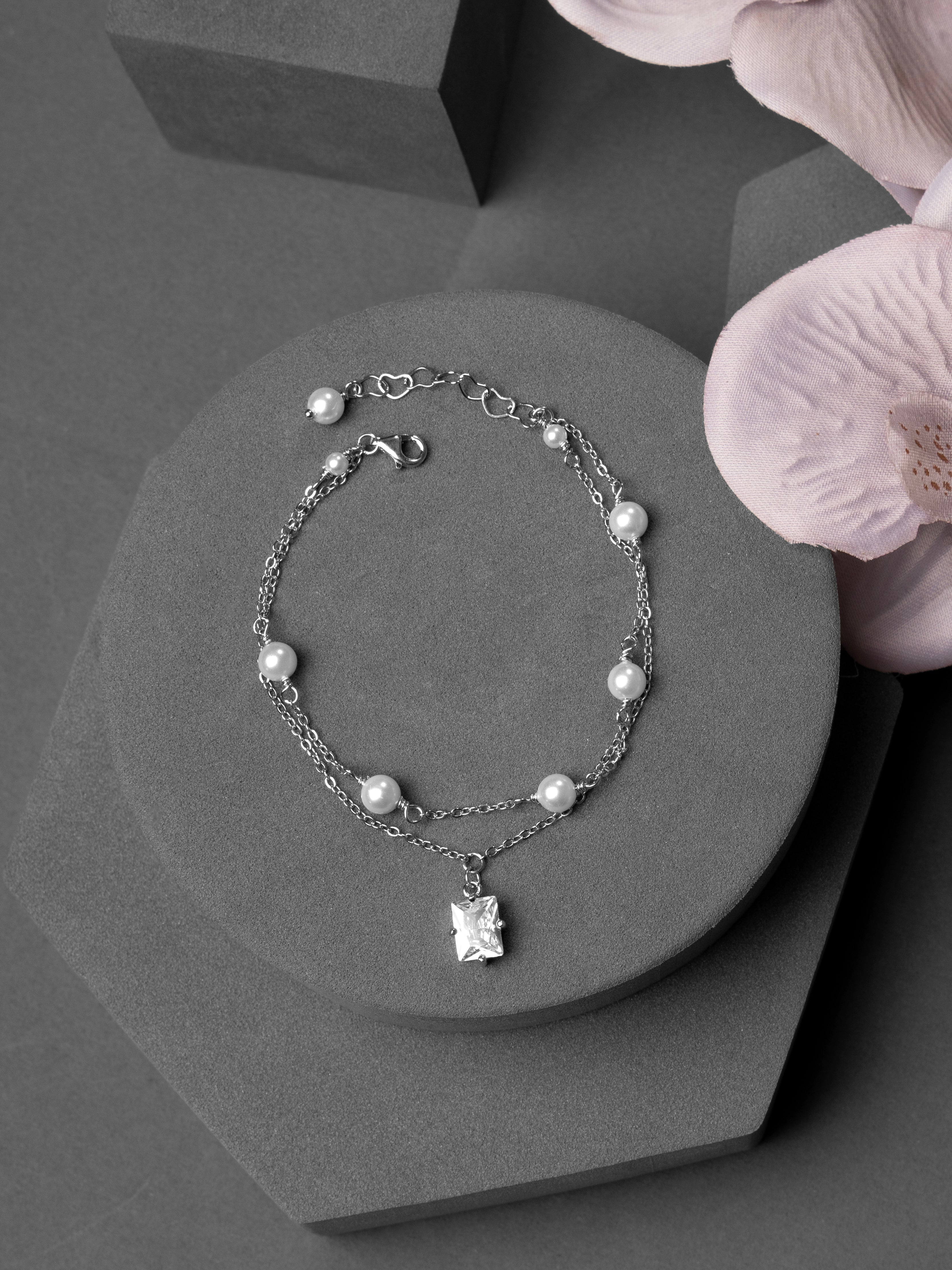 Jovira Dual Chain Pearl Bracelet