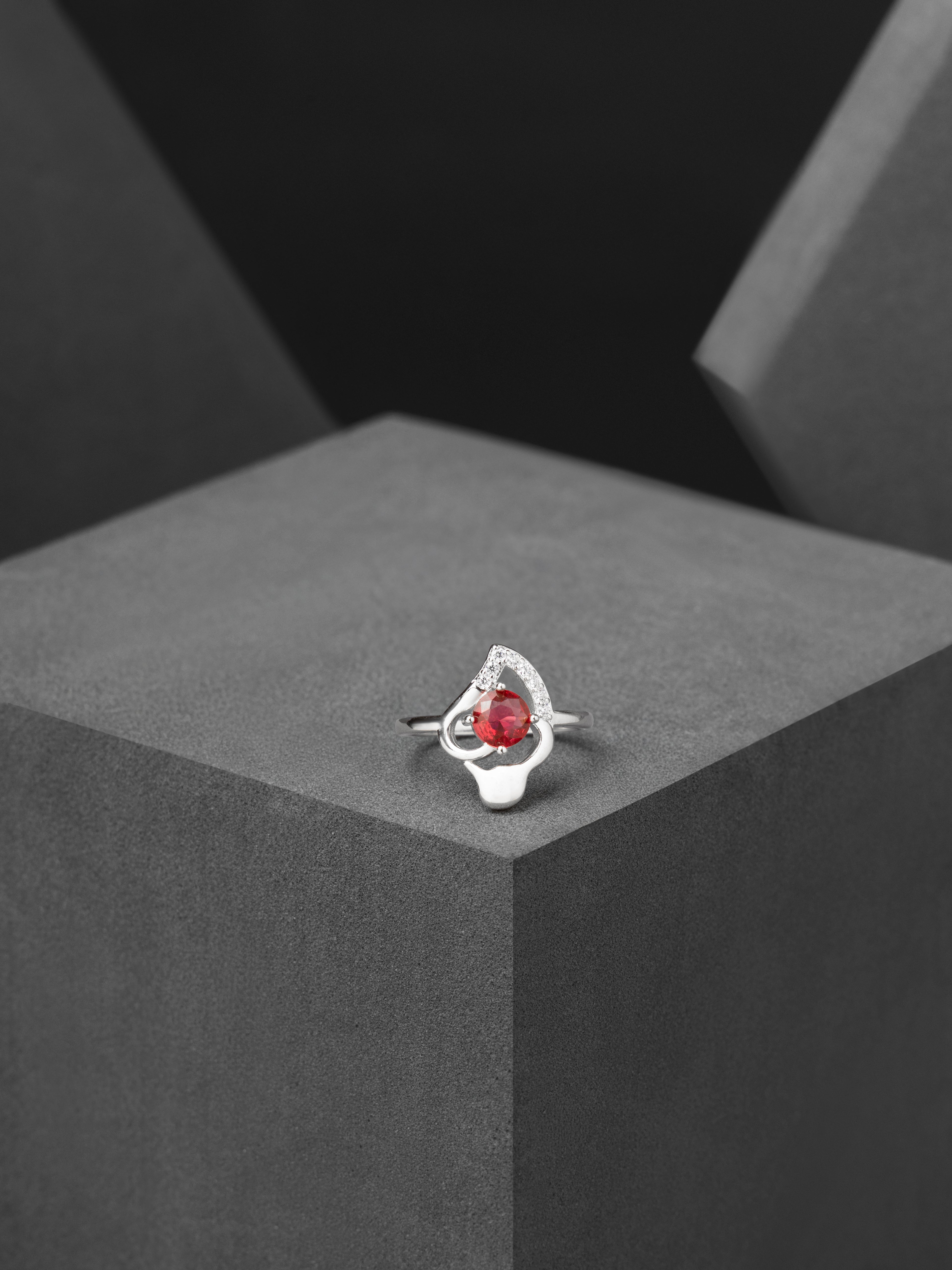Crimson Petal Ring