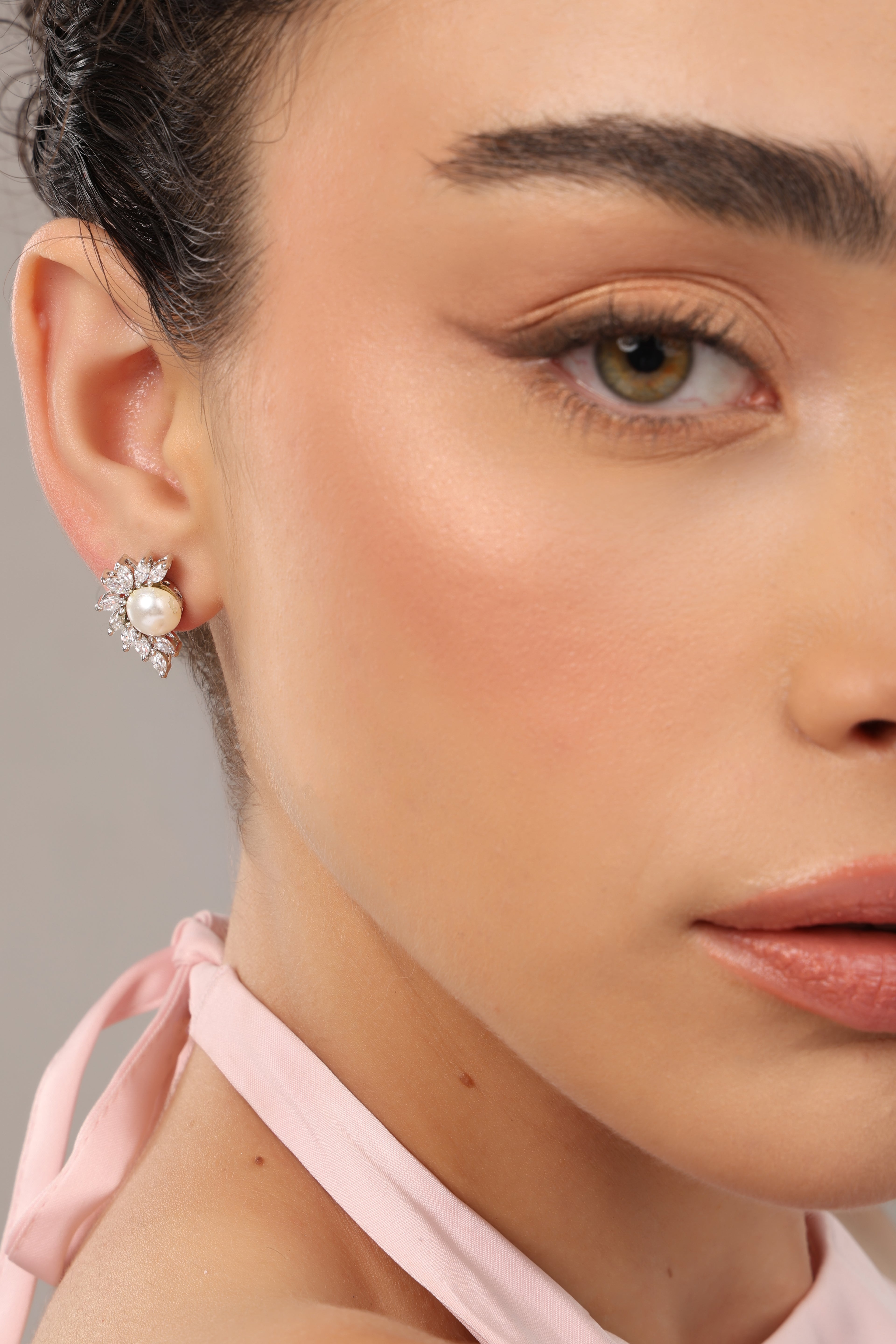 Pearl Sunburst Stud Earrings