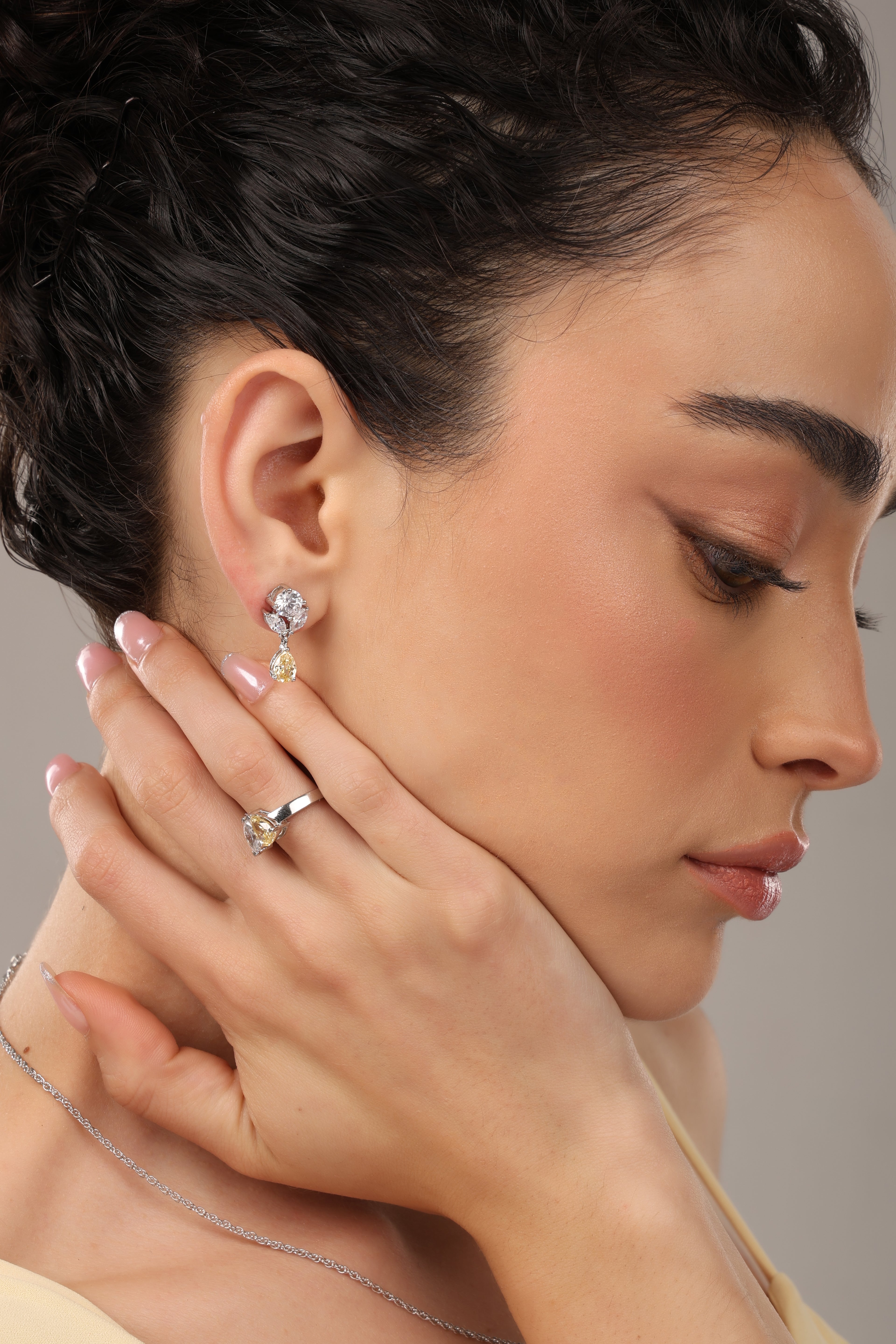 Golden Bloom Drop Earrings