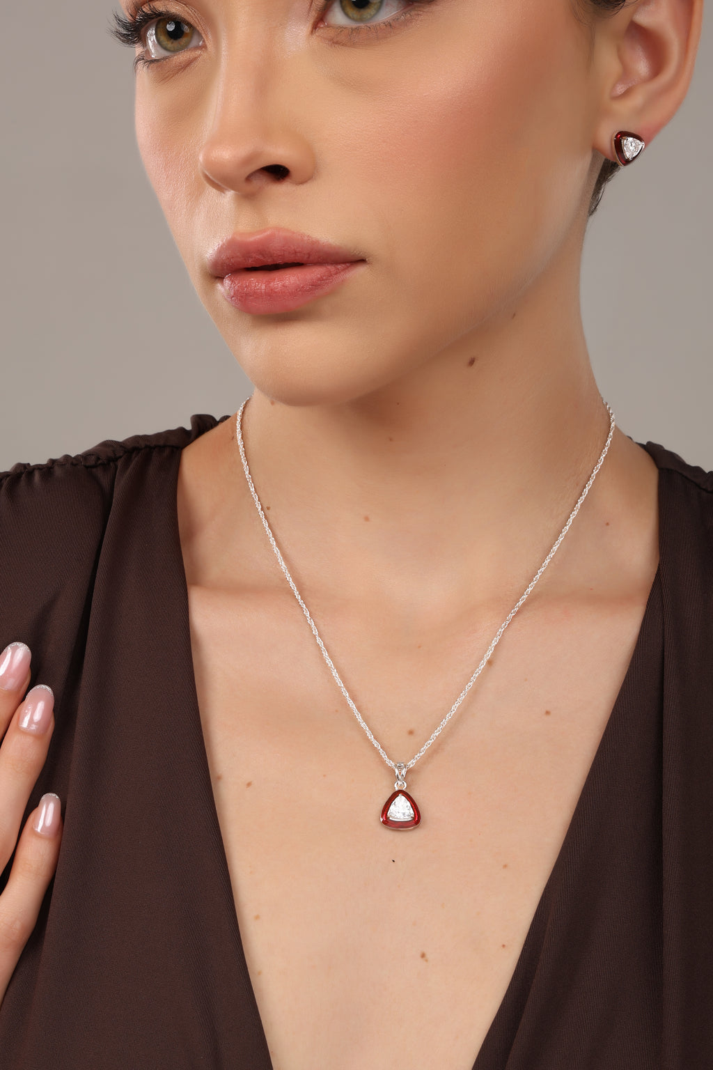 Ruby Empress Pendant Set