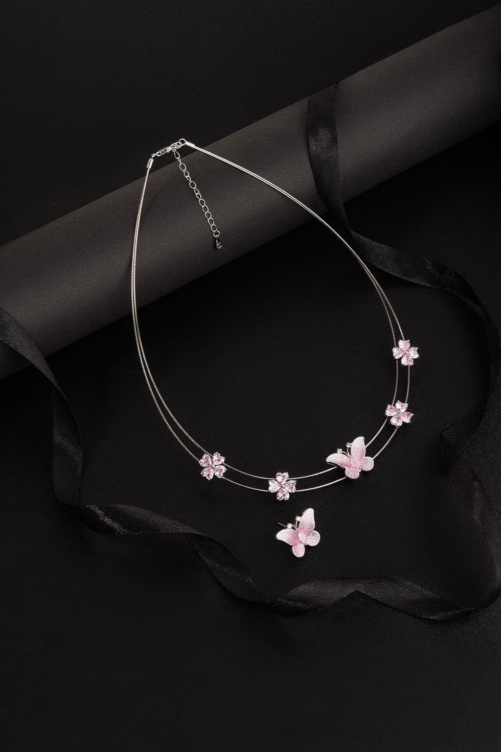 Butterfly & Blossom Necklace Set