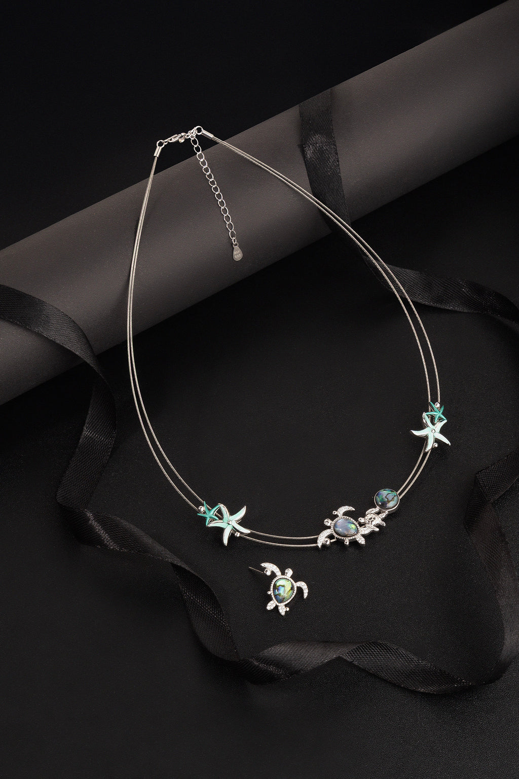 Ocean Inspired Charm Necklace Set