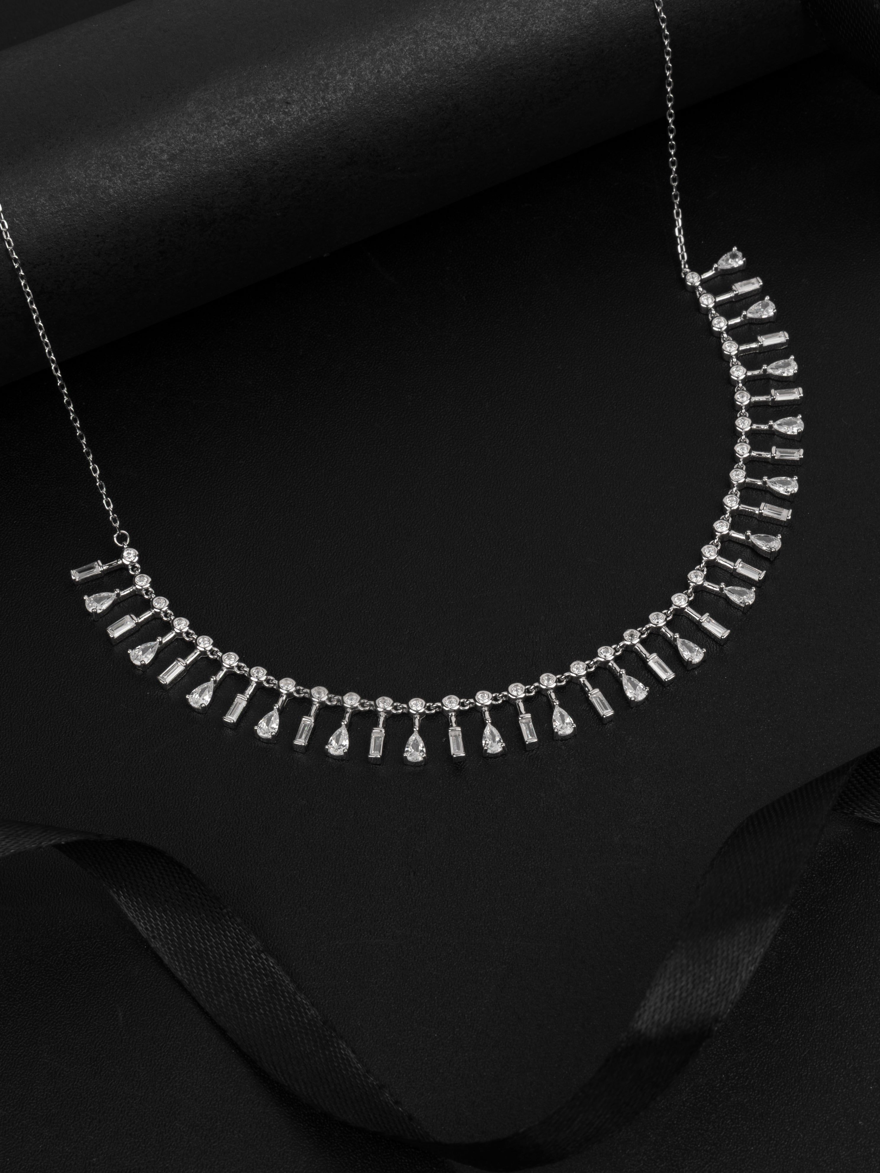 Teardrop Sterling Silver Necklace