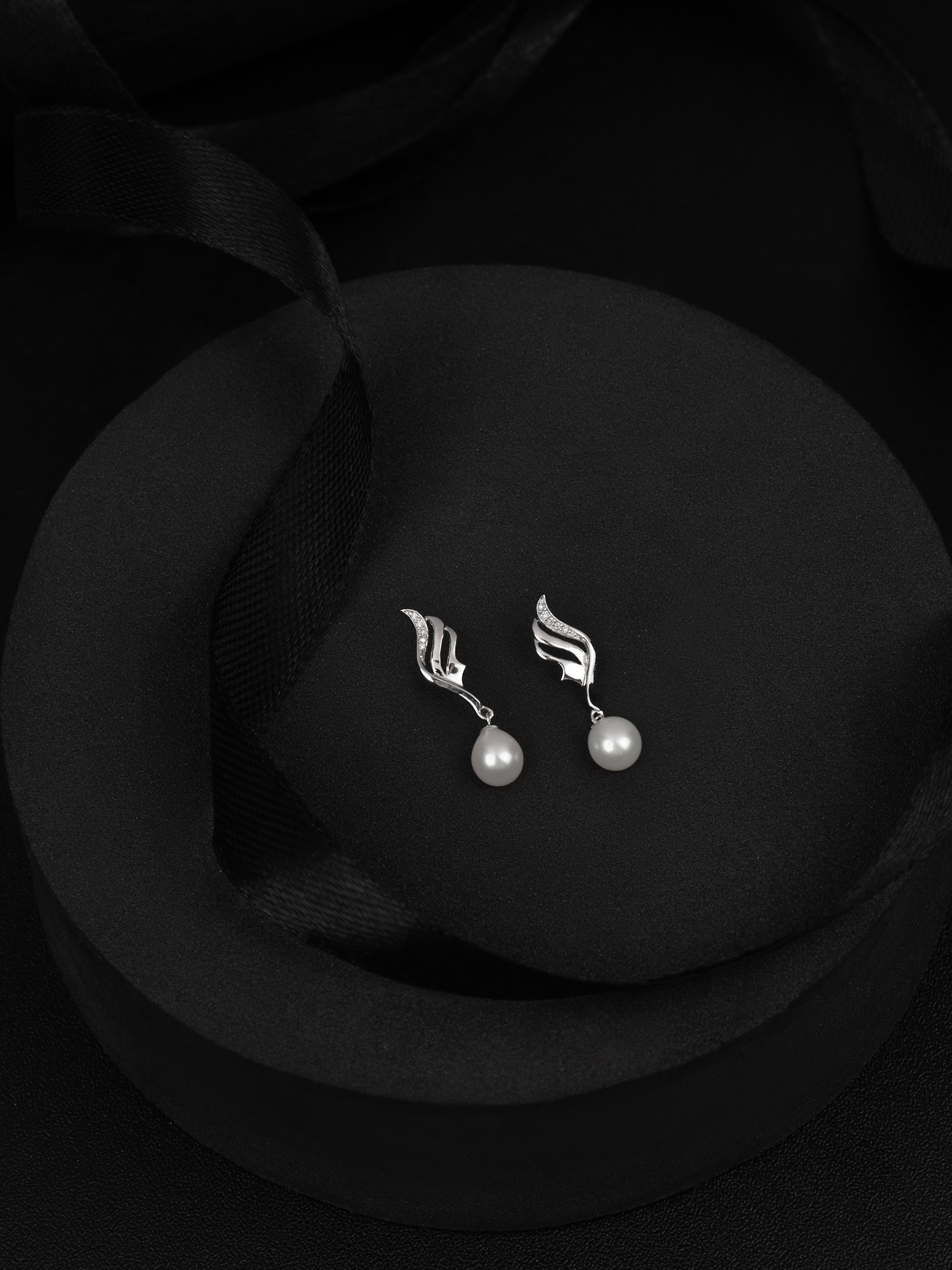 Angel Wing Pearl Earrings