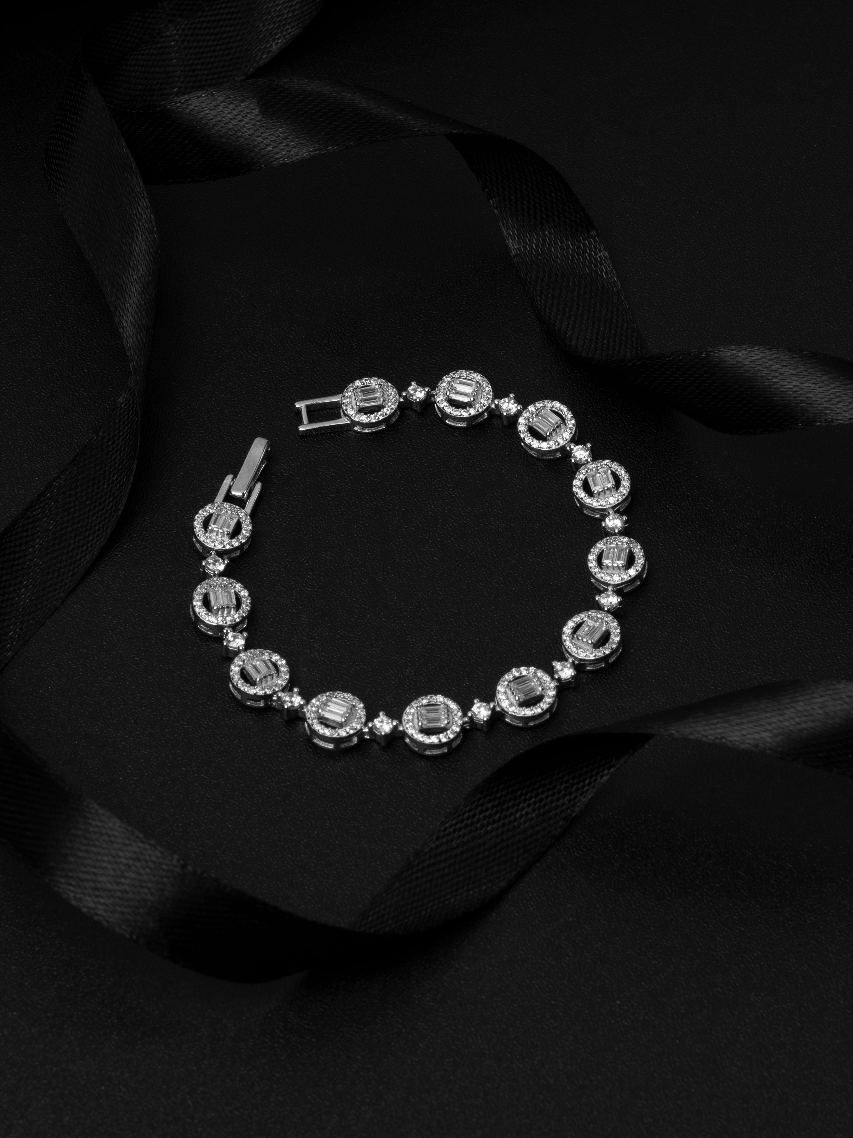 The Estella Cluster Silver Bracelet