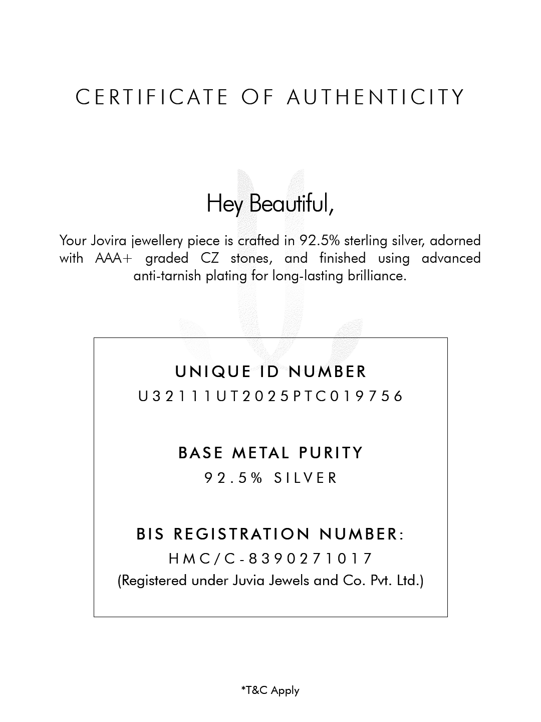 Jovira Stellaire Pendant Chain