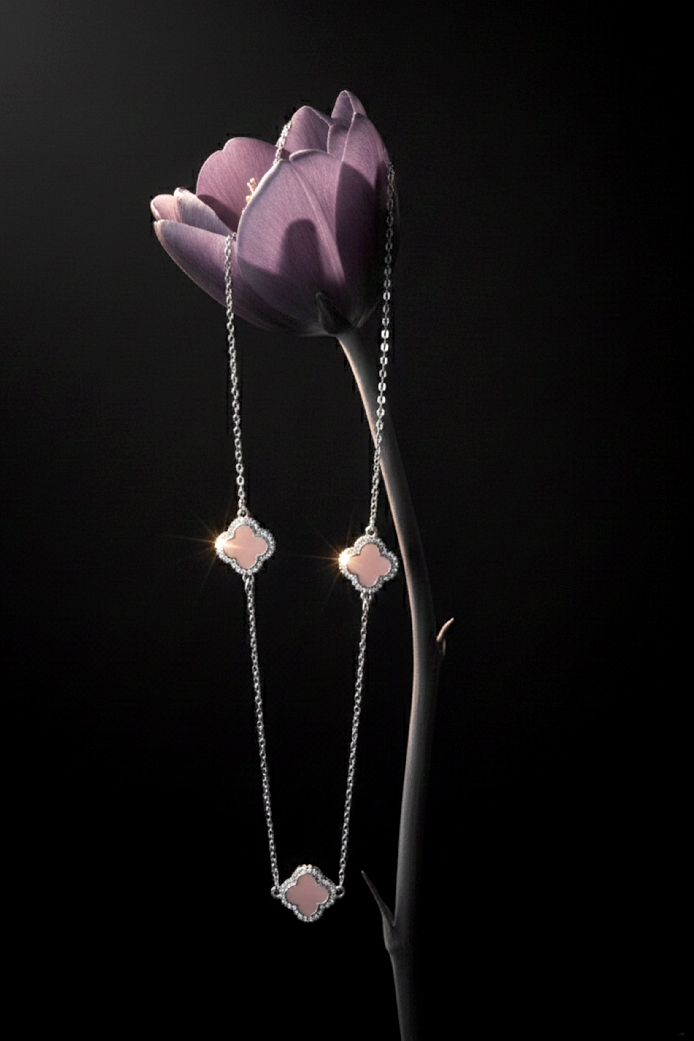 Blush Clover Necklace