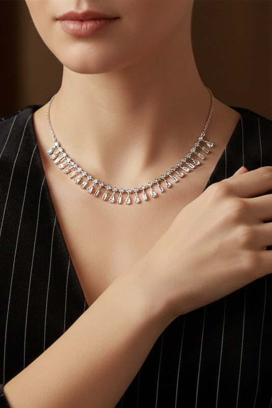 Teardrop Sterling Silver Necklace