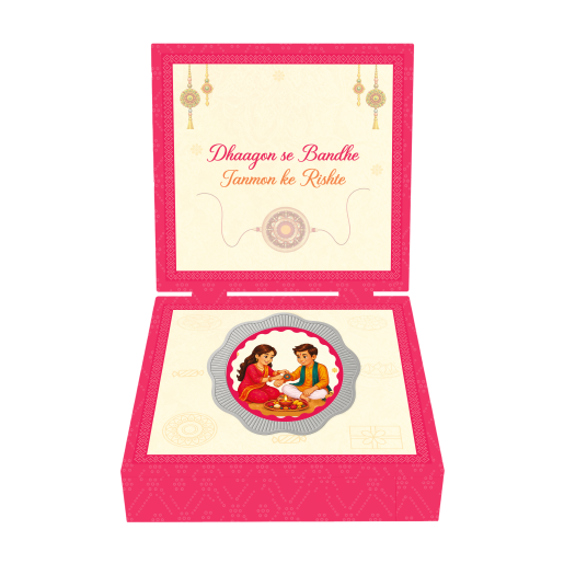Jovira Raksha Collection – Signature Silver Coin Gift Box  Weight: 20g / 50g / 100g