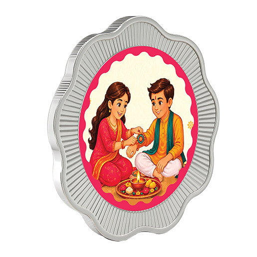 Jovira Raksha Collection – Signature Silver Coin Gift Box  Weight: 20g / 50g / 100g