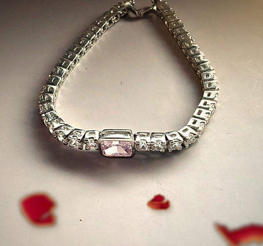 Rose Solitaire Tennis Bracelet